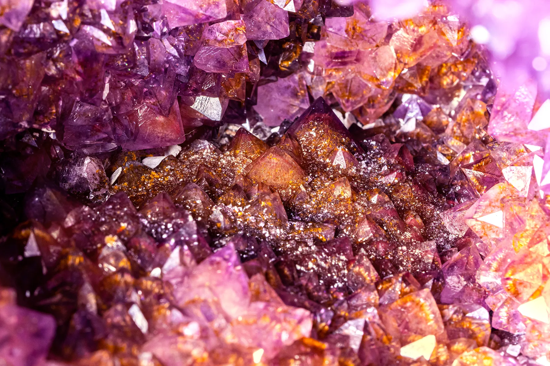 Classic Abundant Golden Rutile Amethyst Cave Twins 2